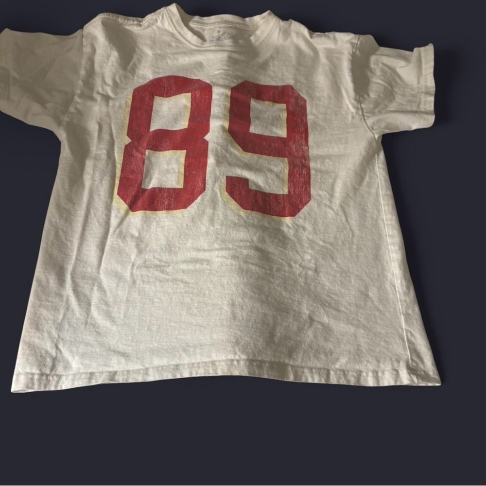 Kids White and Red Graphic T-Shirt